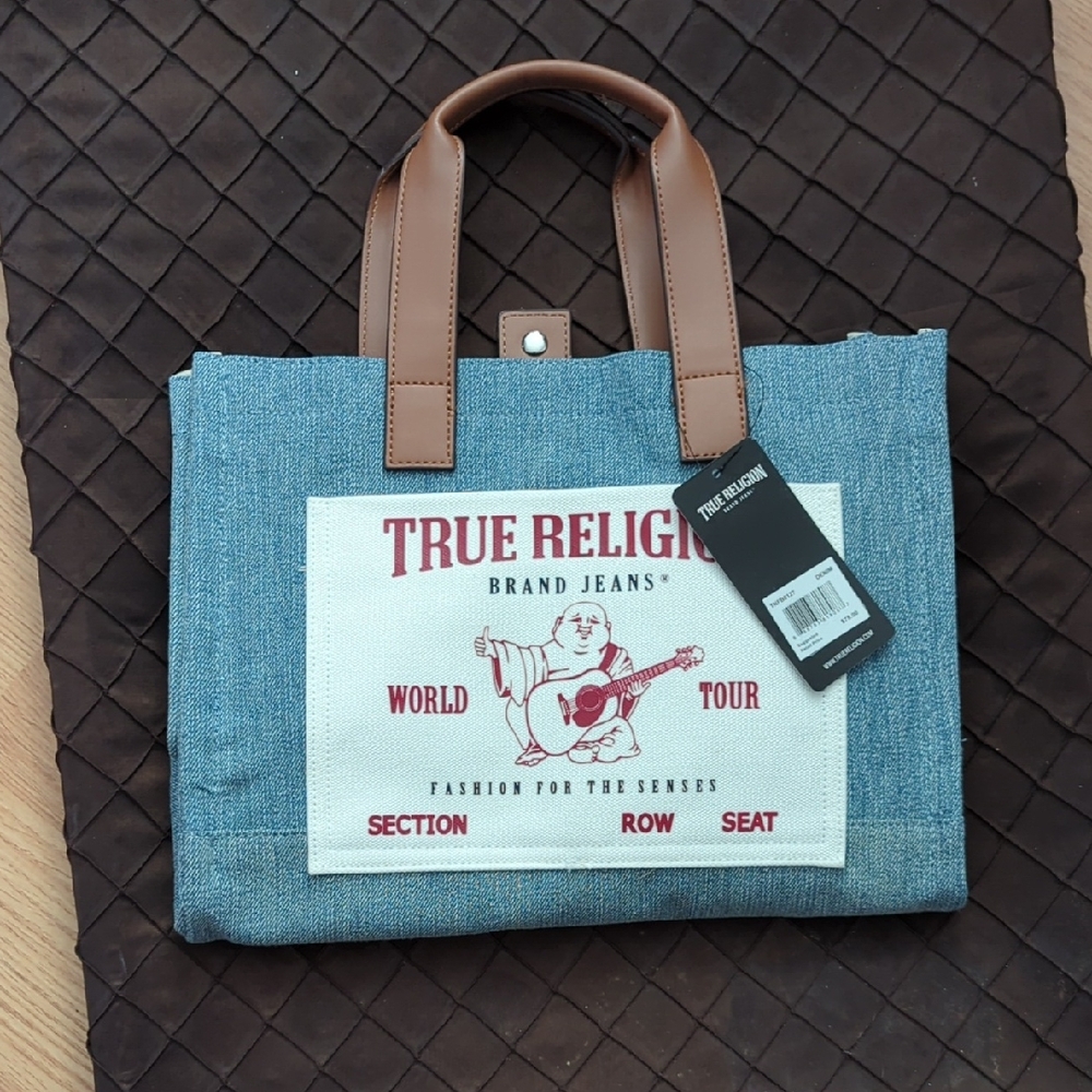 True Religion Blue and Jean Bag
